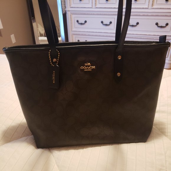 Coach Tote bag with zippered closure - Picture 1 of 9
